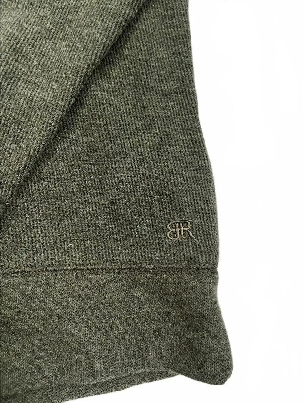 Banana Republic Normcore Green Waffle Knit Crewneck Pullover Sweater Size L